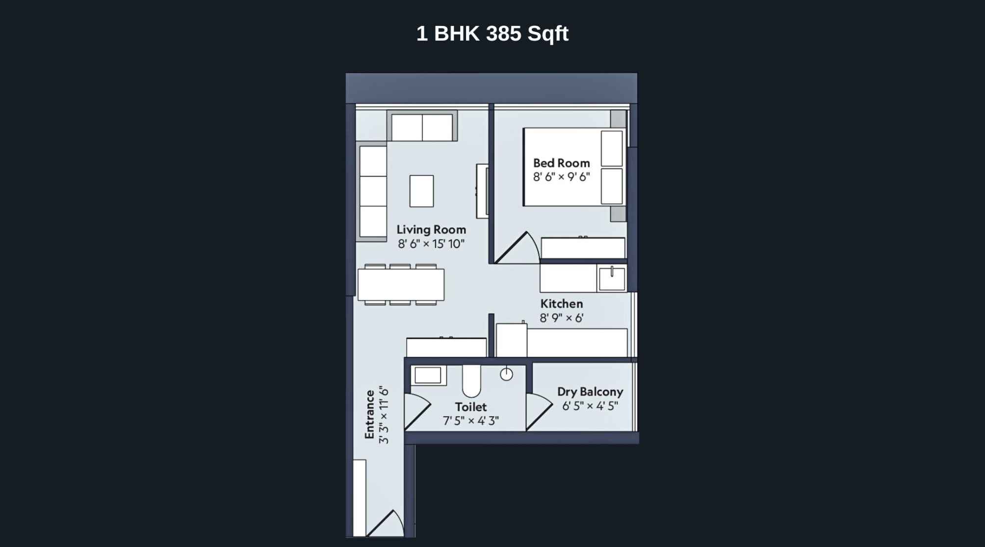 Marathon-Nexworld-Floor-Plan-Flora-1-BHK-385-Sqft