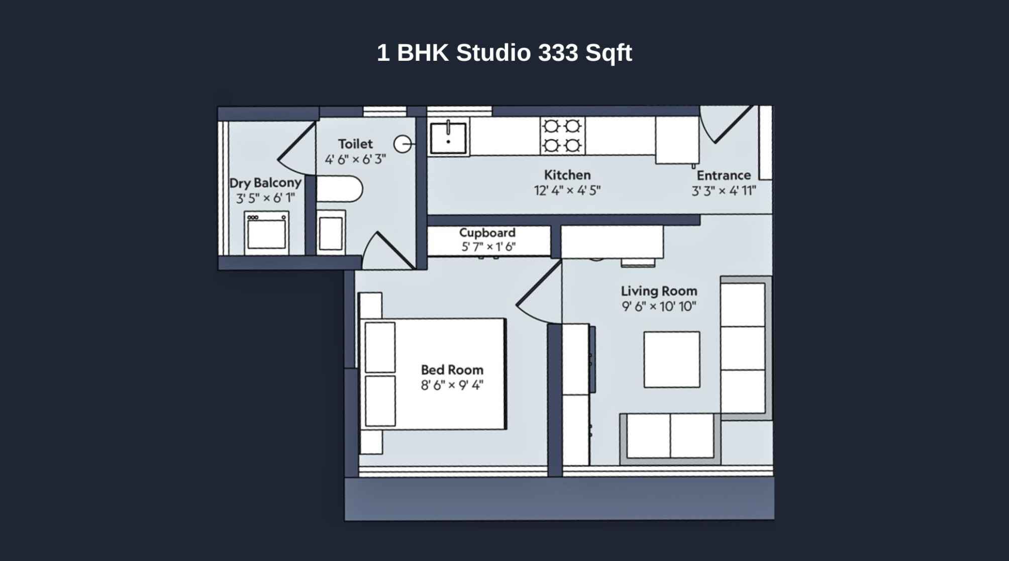 Marathon-Nexworld-Floor-Plan-Nova-1-BHK-Studio-333-Sqft