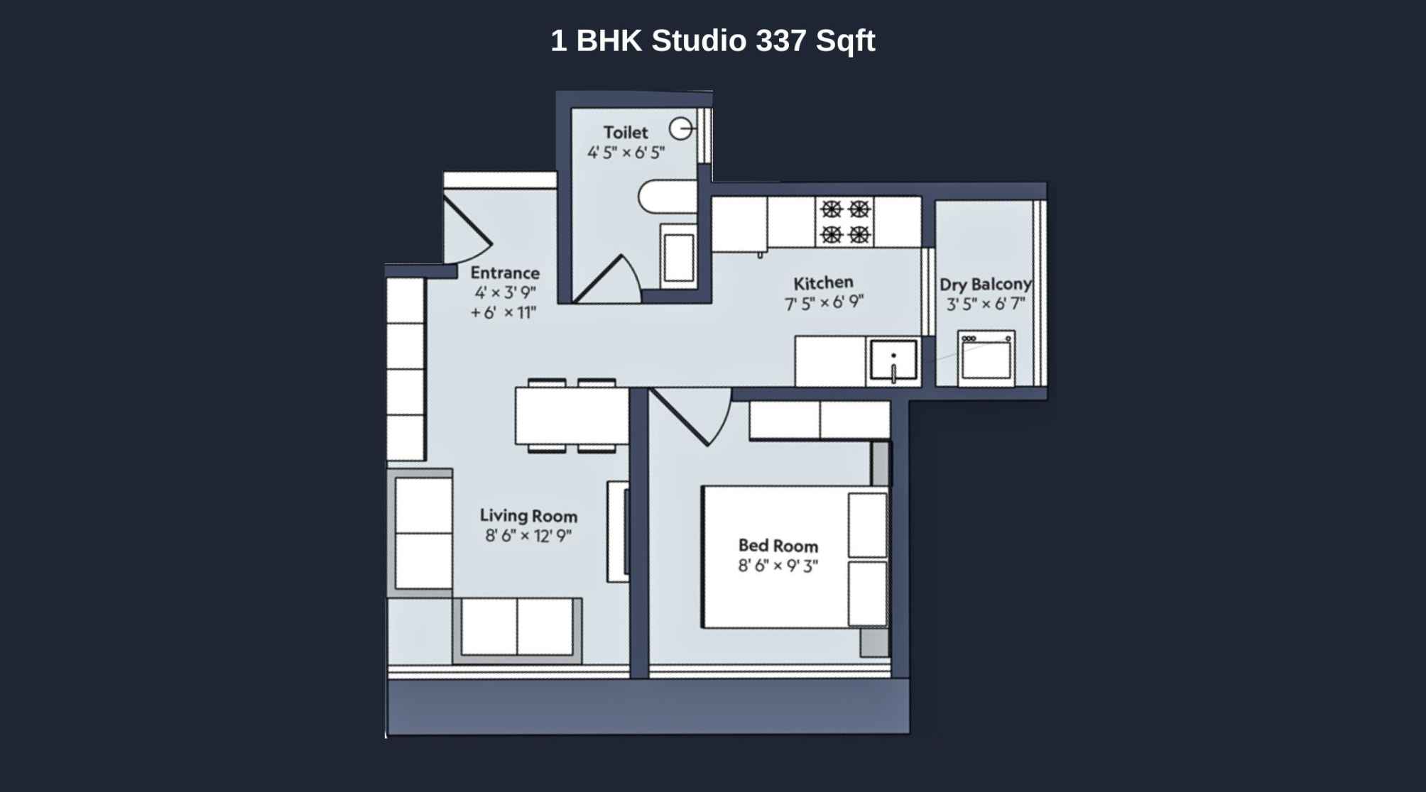 Marathon-Nexworld-Floor-Plan-Nova-1-BHK-Studio-337-Sqft