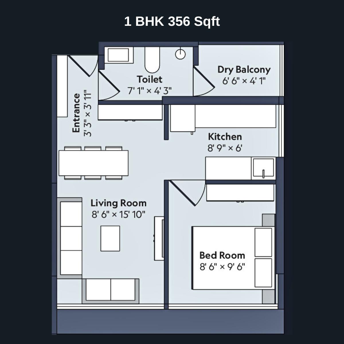 Marathon-Nexworld-Floor-Plan-Flora-1-BHK-356-Sqft