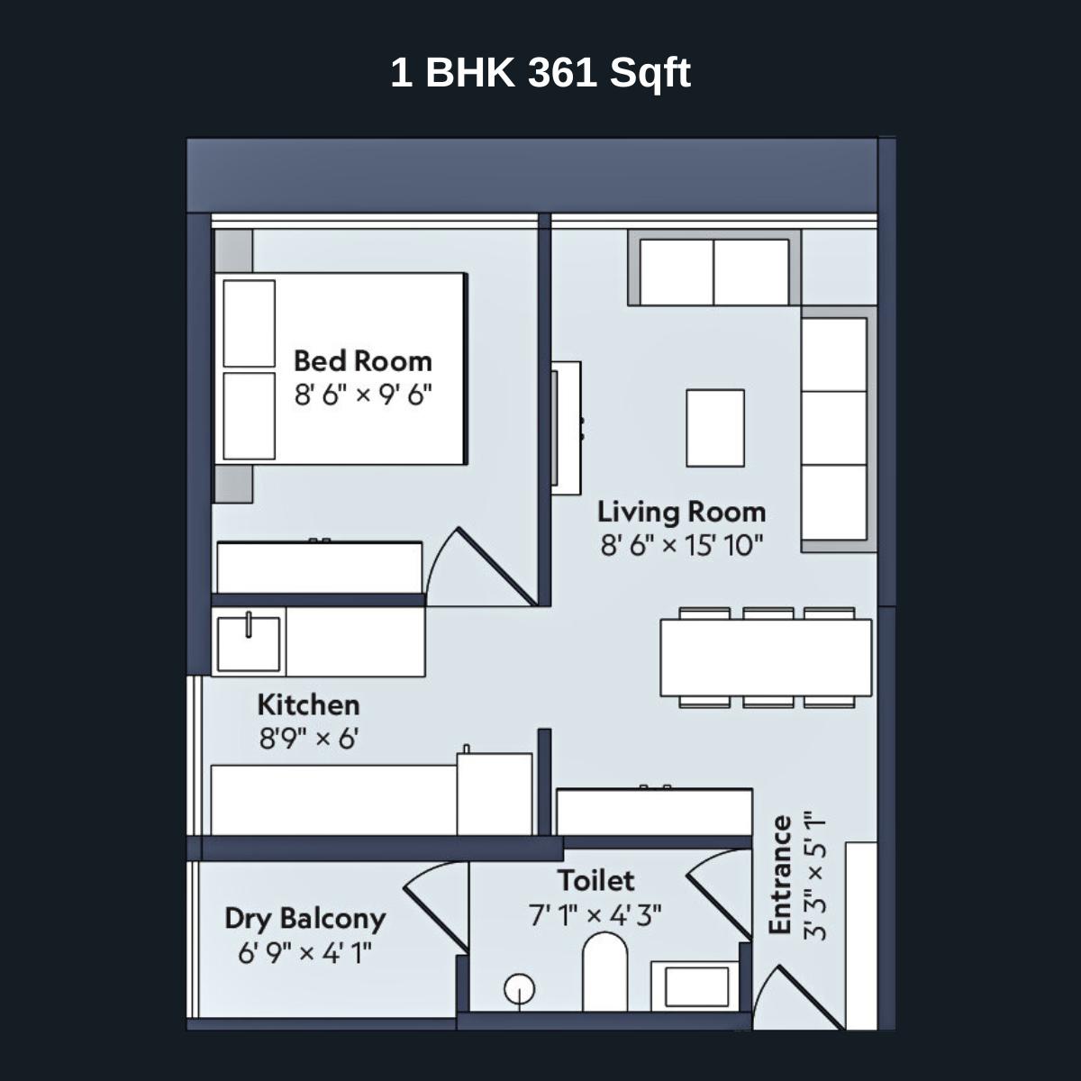 Marathon-Nexworld-Floor-Plan-Flora-1-BHK-361-Sqft