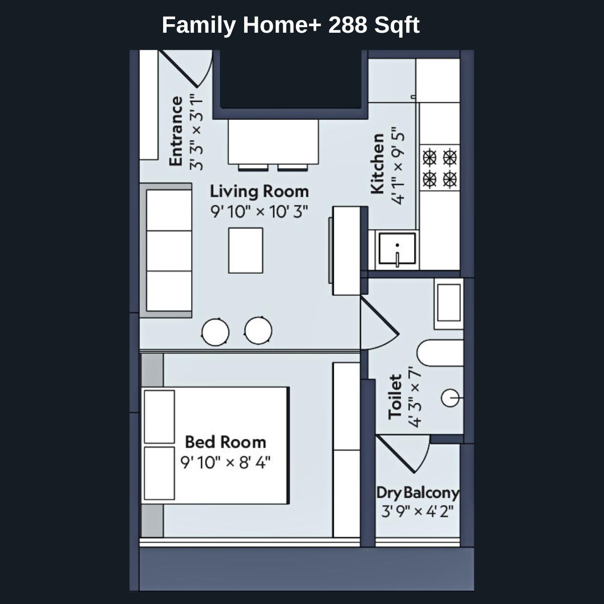 Marathon-Nexworld-Floor-Plan-Flora-Family-Home-288-Sqft