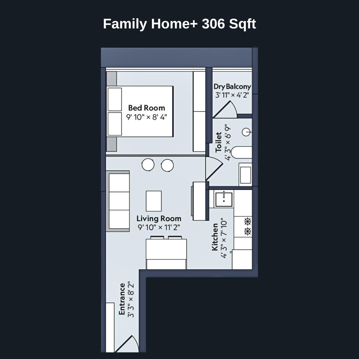 Marathon-Nexworld-Floor-Plan-Flora-Family-Home-306-Sqft