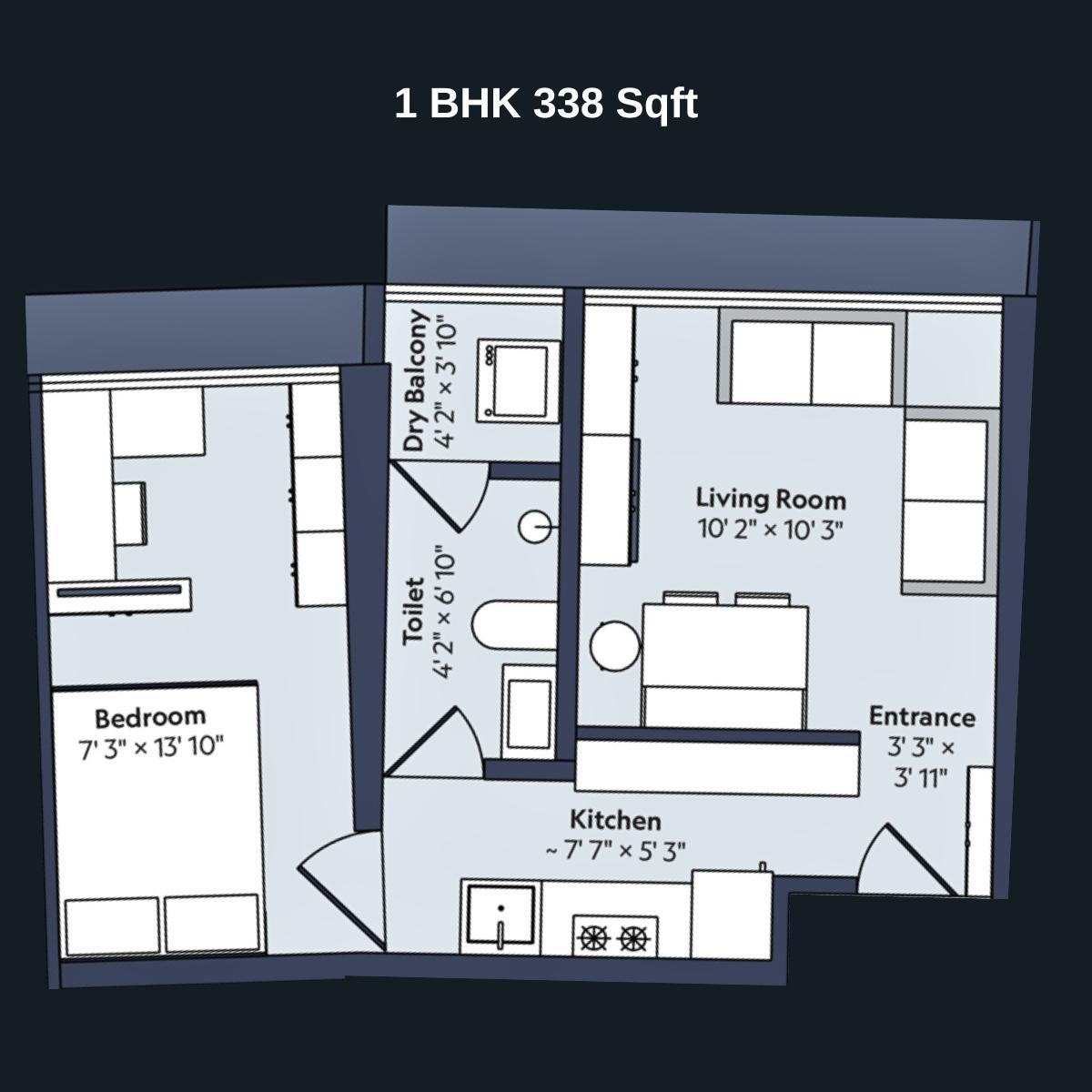 Marathon-Nexworld-Floor-Plan-Nova-1-BHK-338-Sqft