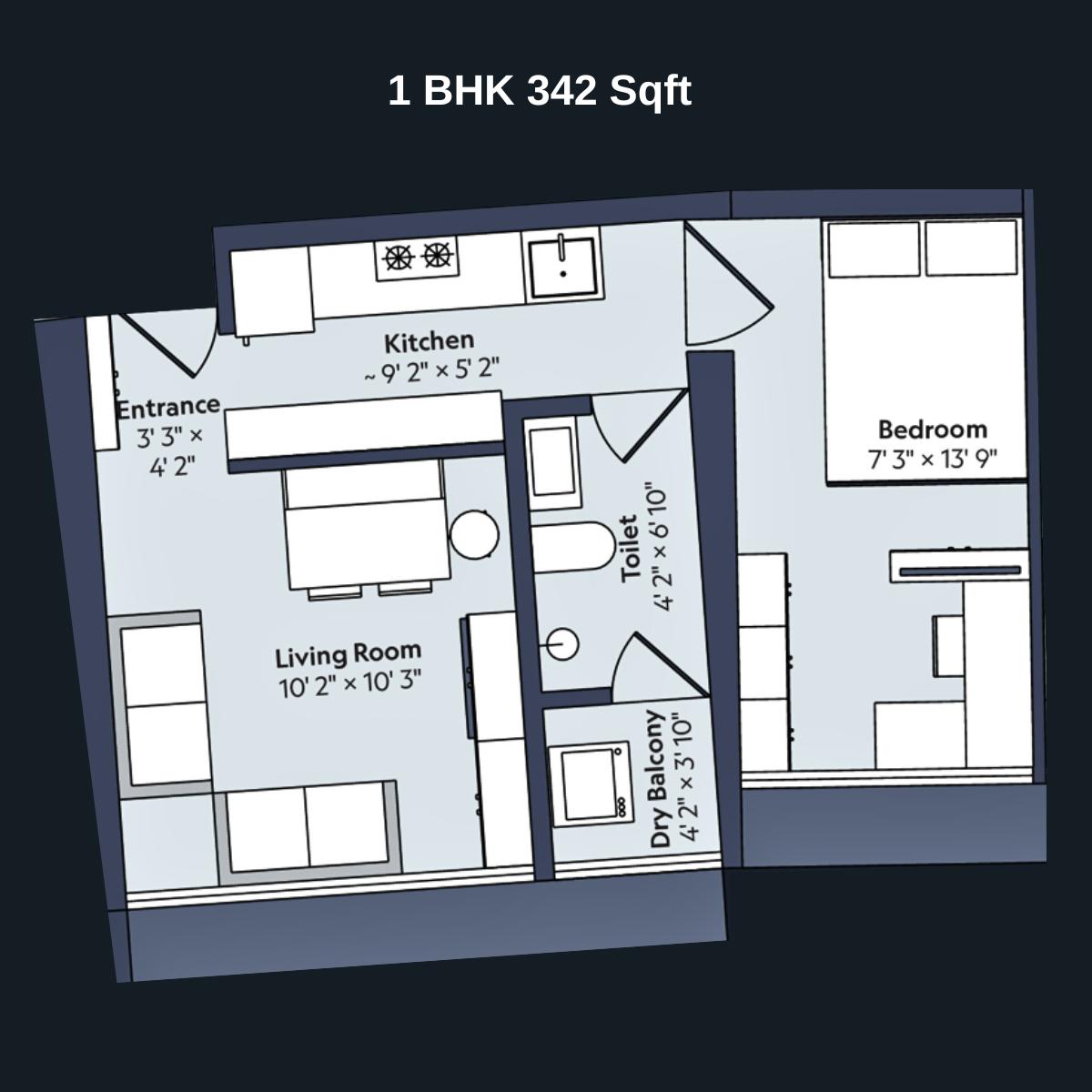 Marathon-Nexworld-Floor-Plan-Nova-1-BHK-342-Sqft