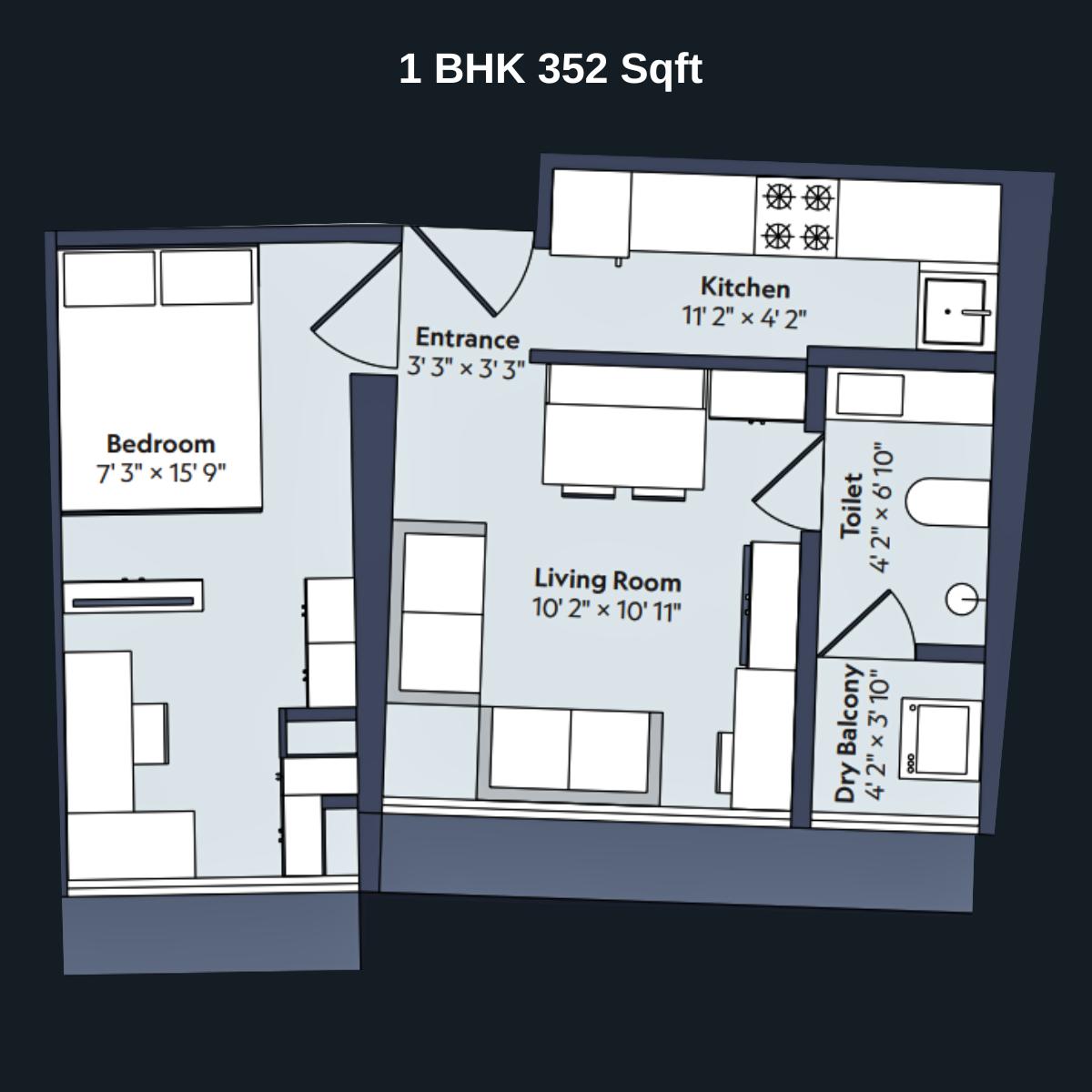 Marathon-Nexworld-Floor-Plan-Nova-1-BHK-352-Sqft